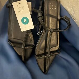 A New Day Sleek Black Women's Sandals - NWT